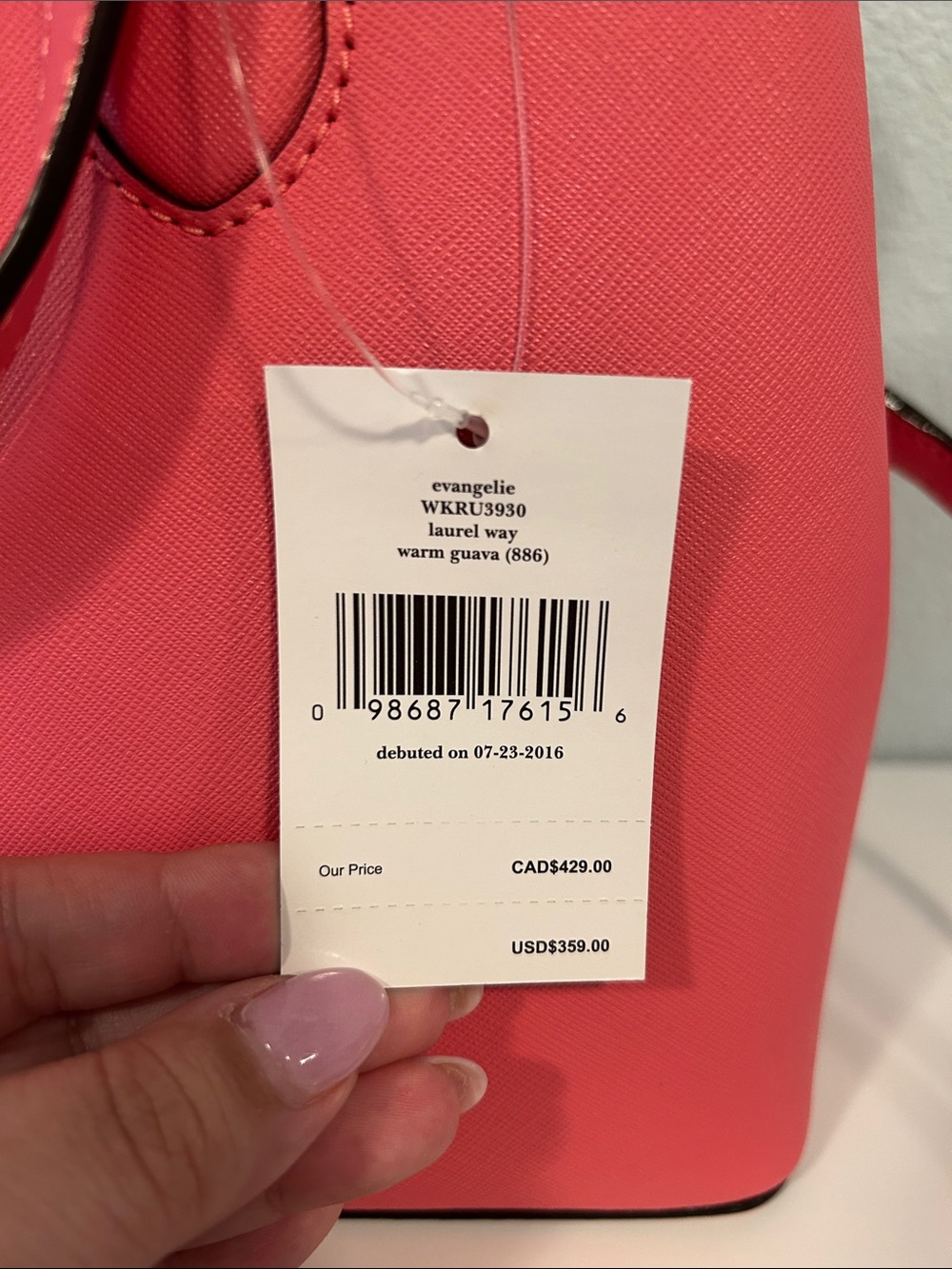 Pink Kate Spade Structured Tote Handbag with Detachable Strap - Picture 5 of 8